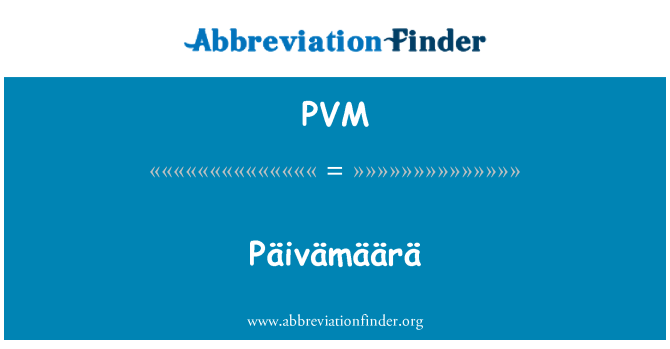 PVM: Päivämäärä