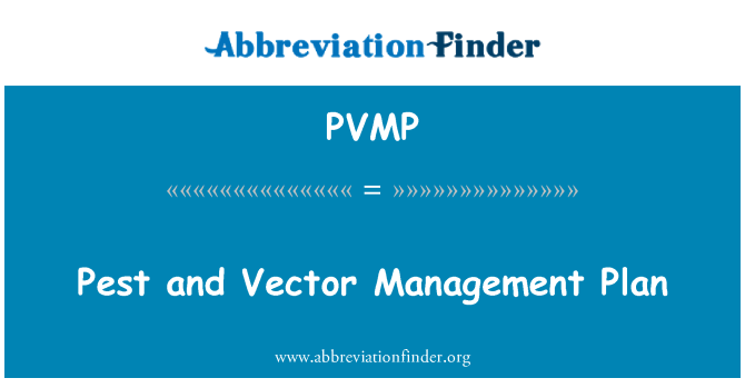 PVMP: Škodljivcev in vektor načrt upravljanja