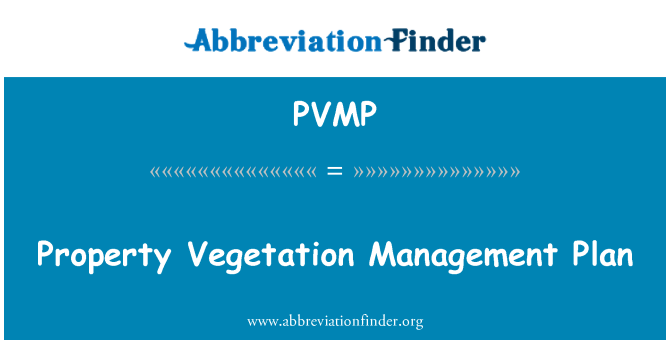 PVMP: แผนการจัดการพืชคุณสมบัติ