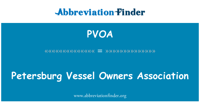 PVOA: Petersburg Vessel Owners Association