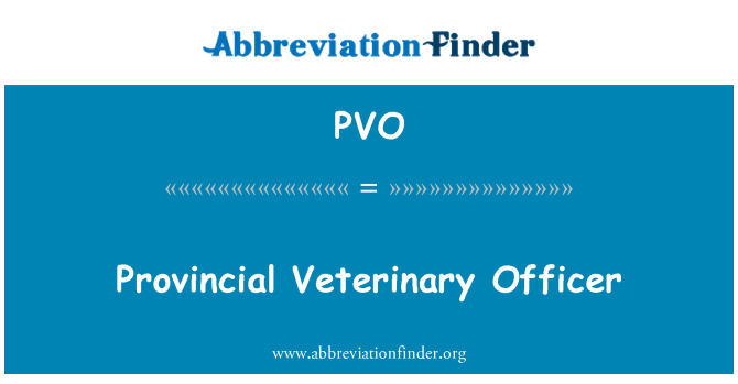 PVO: Provincial veterinærtjenesten