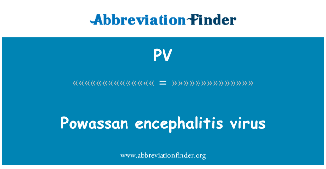 PV: Powassan ensefalit virüsü
