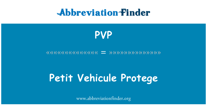 PVP: Petit Vehicule Protege
