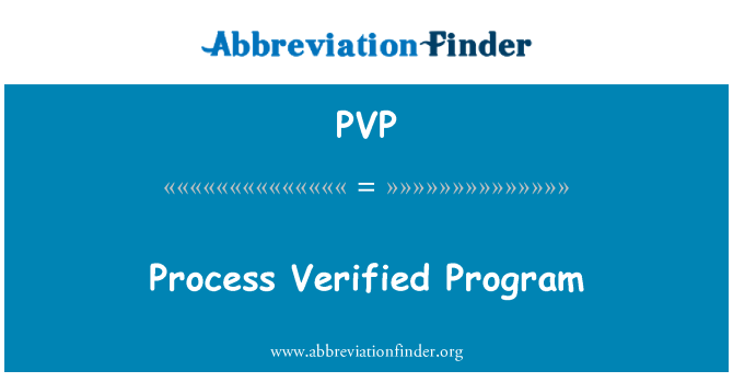 PVP: Proces preveriti Program