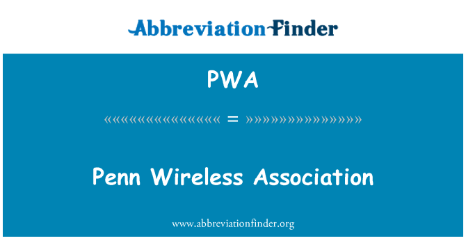 PWA: Penn assoċjazzjoni bla fili