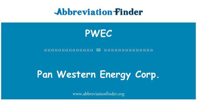 PWEC: Pan peyi rejyon lwès enèji Corp