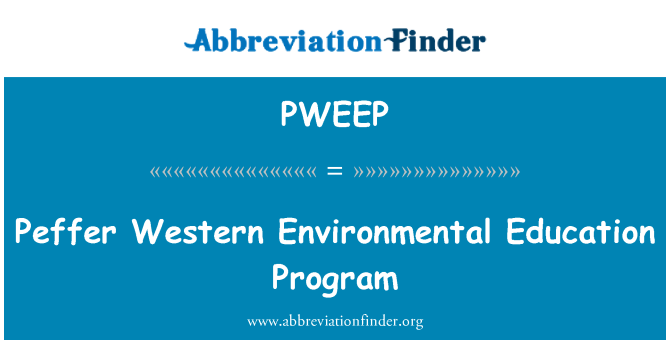 PWEEP: Pwogram edikasyon anviwònman Peffer peyi rejyon lwès