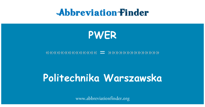 PWER: Politechnika Warszawska