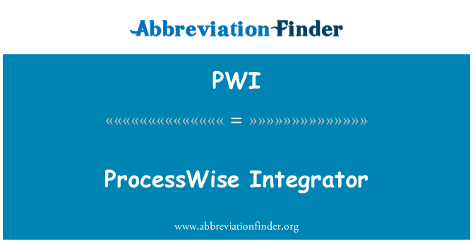 PWI: ProcessWise integrátor