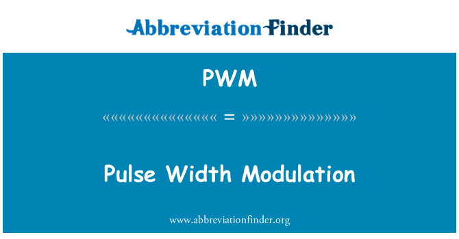 PWM: Modulation de largeur d'impulsion