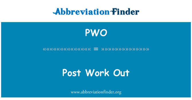 PWO: Pòs travay deyò