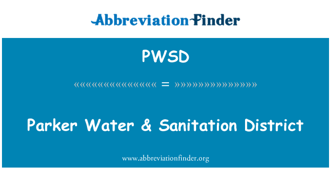 PWSD: 帕克水 & 区的清洁卫生