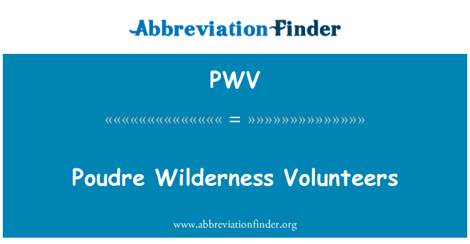 PWV: Poudre 야생 자원 봉사자