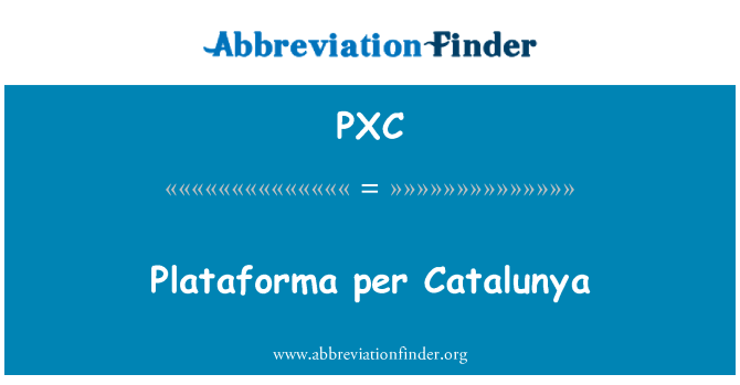 PXC: Plataforma per Catalunya