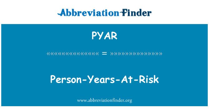 PYAR: Persoon-Years-At-Risk