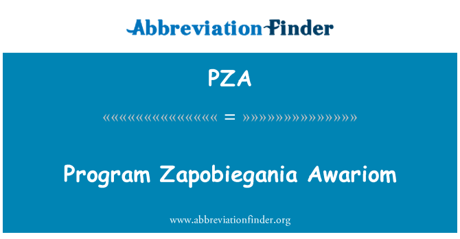 PZA: Pwogram Zapobiegania Awariom