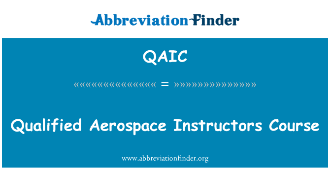 QAIC: Curso de instrutores qualificados aeroespacial