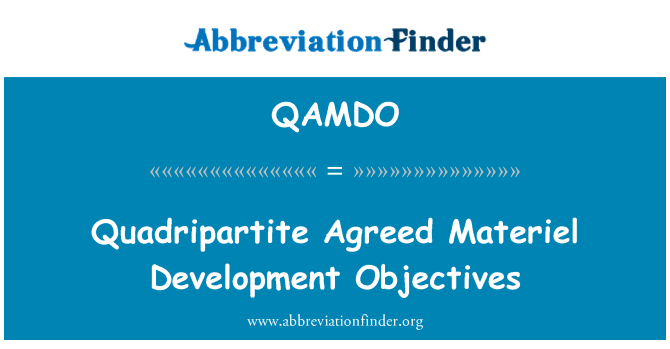 QAMDO: 四者間の合意された資材の開発目標