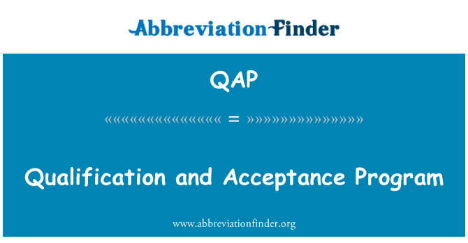 QAP: Kalifikasyon epi pou pwogram Acceptation