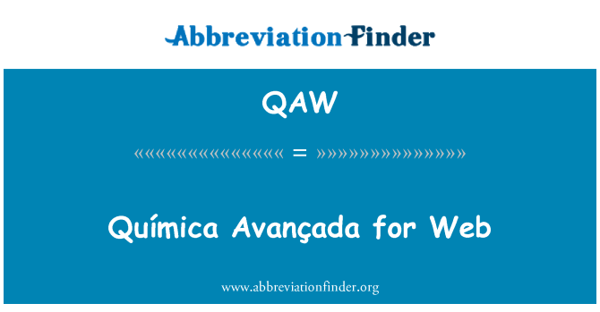 QAW: Web 的 Química Avançada