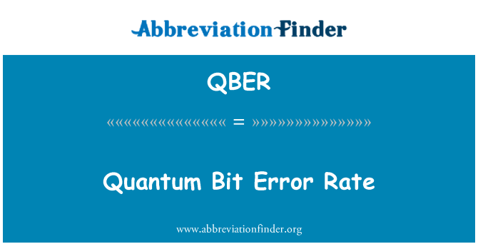 QBER: Quantum Bit Error Rate