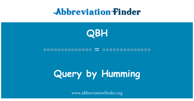 QBH: Query by Humming
