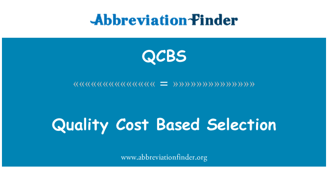 QCBS: Coût de la qualité selon sélection