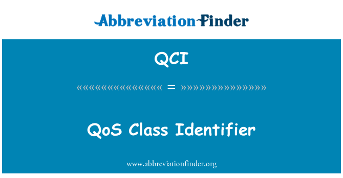QCI: QoS 클래스 식별자