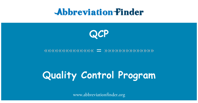 QCP: Program kontroly kvality