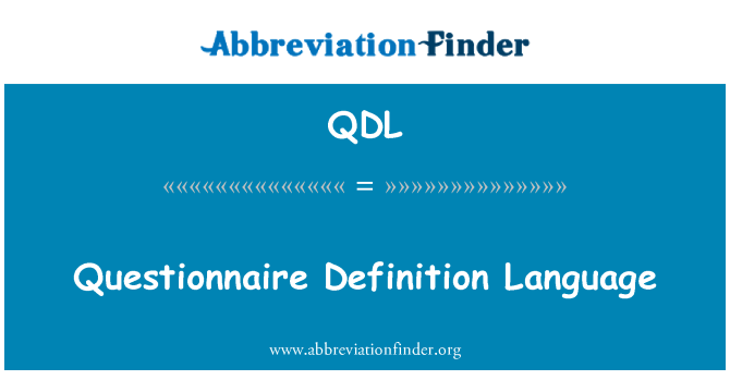QDL: لغة تعريف الاستبيان