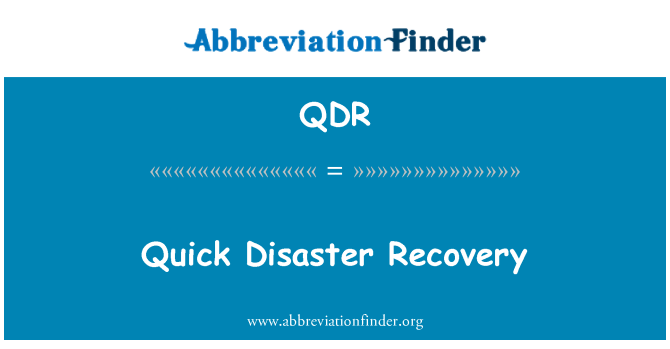 QDR: Restauration rapide dezas
