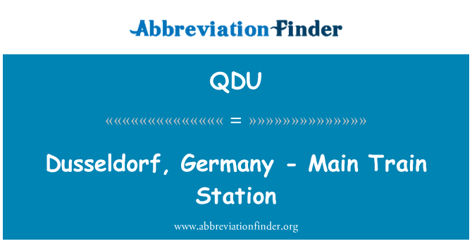 QDU: ドイツ、デュッセルドルフの主要鉄道駅