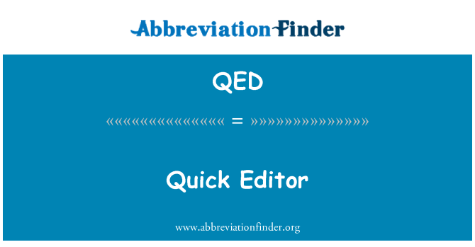 QED: Бърз редактор