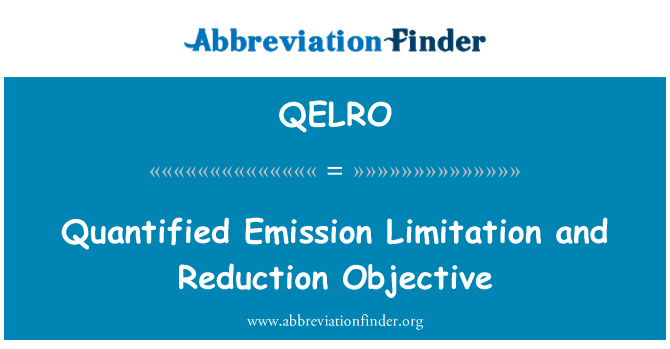 QELRO: Quantified Emission Limitation and Reduction Objective