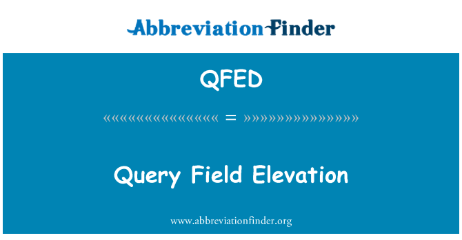 QFED: Forespørgsel felt Elevation