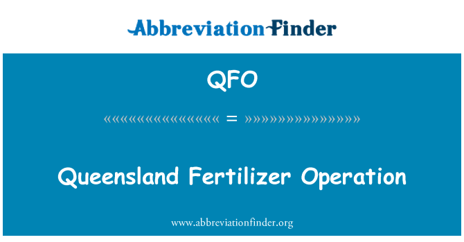QFO: Operació de fertilitzants de Queensland