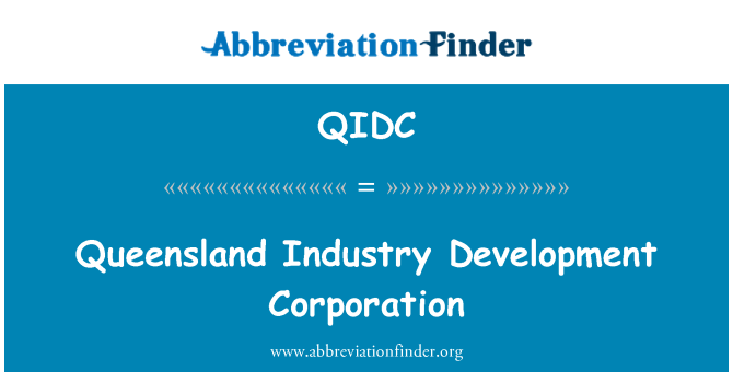 QIDC: החברה לפיתוח תעשייה קווינסלנד