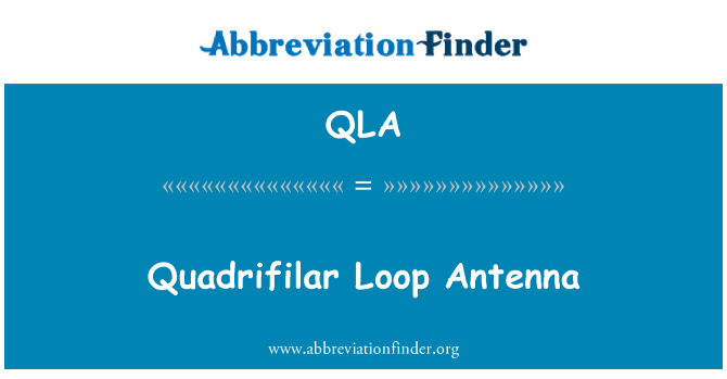 QLA: Quadrifilar Boucle antèn
