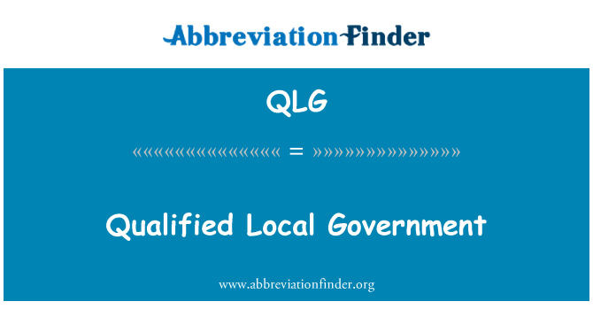QLG: Kvalificeret lokale regering