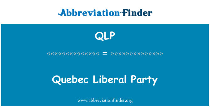 QLP: Quebec liberální strana