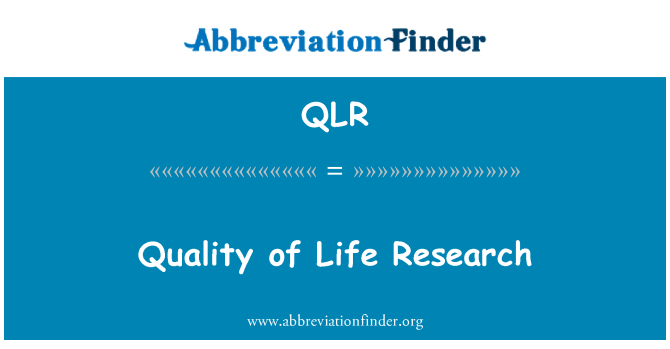 QLR: Quality of Life Research