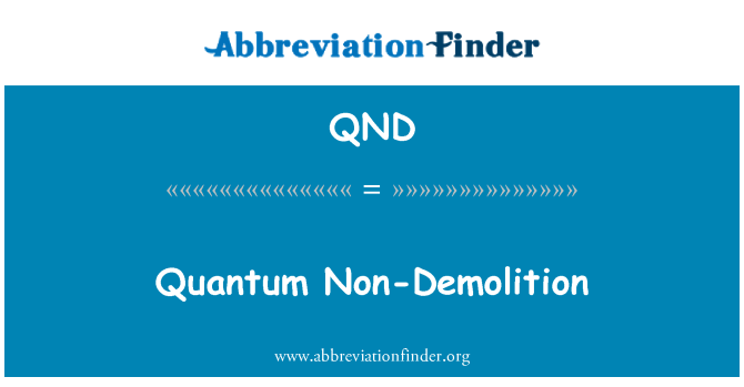 QND: Quàntica no-demolició