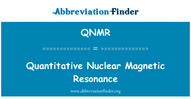 QNMR: Quantitative Nuclear Magnetic Resonance