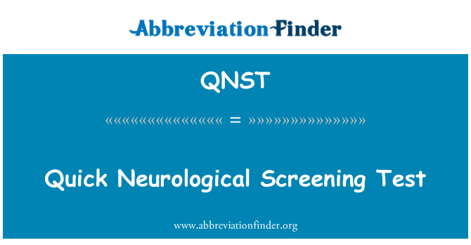 QNST: Rask nevrologiske Screening Test