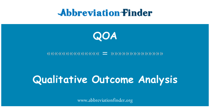 QOA: 質的な結果分析