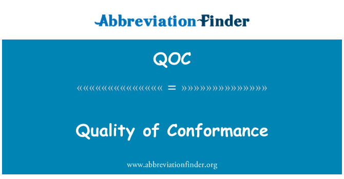 QOC: Bon kalite de Conformité
