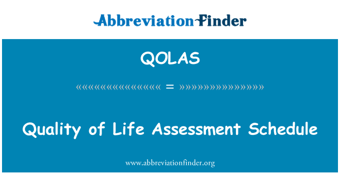 QOLAS: Livskvalitet bedömning schema