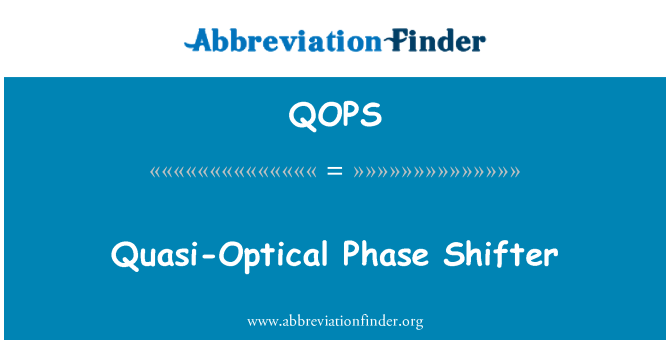 QOPS: Sfasatore quasi-ottica