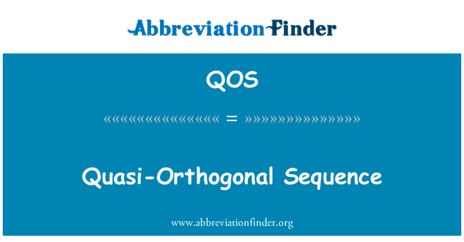 QOS: Sekans pati Orthogonal