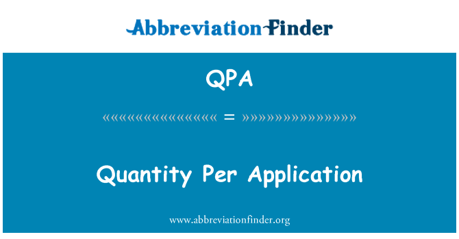 QPA: 每個應用程式的數量